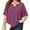 C1-Purple, variant on Women's Plus Szie Tops V Neck Loose Fit Short Sleeve White Peony 1X Casual Blouse for Summer Relaxed Style Shirts Everyday Wear Outfit