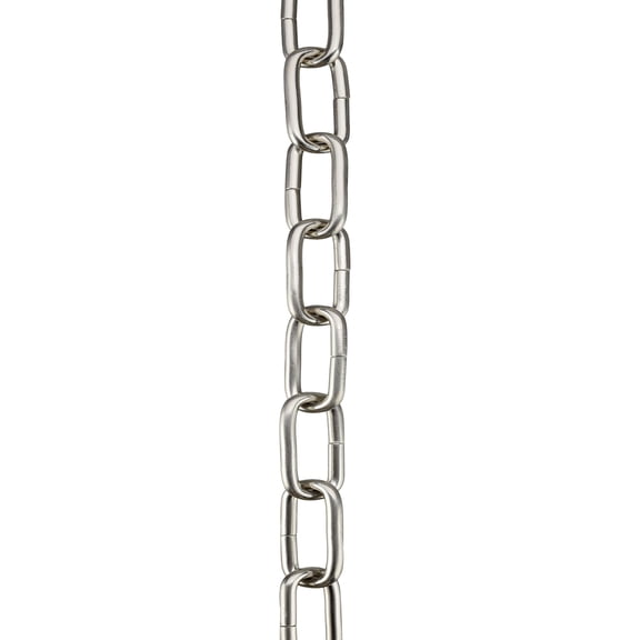 Aspen Creative 21105-21,Steel 10 Feet Heavy Duty Chain for Hanging Up Maximum Weight 120 Pounds-Lighting Fixture/Swag Light/Plant in Stin Nickel.6 Gauge.