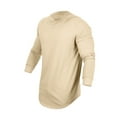 thumbnail image 5 of Fgnfyis Men's Long Sleeve Solid Color Shirt Short Sleeve Crew Neck Beach Top Vintage T Shirt for Men Mens Tops Khaki L, 5 of 9