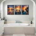 thumbnail image 2 of 3 Pcs Orange Beach Scenery Wall Art Ocean Sunset Posters Wall Decor Pictures Starfish Dolphin Canvas Prints Paintings for Living Room Dining Room Office Bathroom Artwork Home Decoration Unframed, 2 of 5