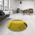 thumbnail image 3 of Ahgly Company Indoor Round Patterned Dark Bisque Brown Area Rugs, 4' Round, 3 of 6