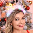 thumbnail image 1 of GORTIN Diademas iluminadas con forma de copo de nieve, diadema navideña LED, diadema navideña con plumas, accesorio para el cabello navideño para mujeres y niñas, 1 of 5