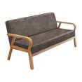 thumbnail image 3 of Sofá cama,Sofá Sofá Sofá de 3 plazas Muebles de salón,Sofá con reposabrazos Sofá salón moderno de madera,Loveseat Sofá Apartamento Oficina en casa,Sofá de ocio Tela TEC gris oscuro, 3 of 8