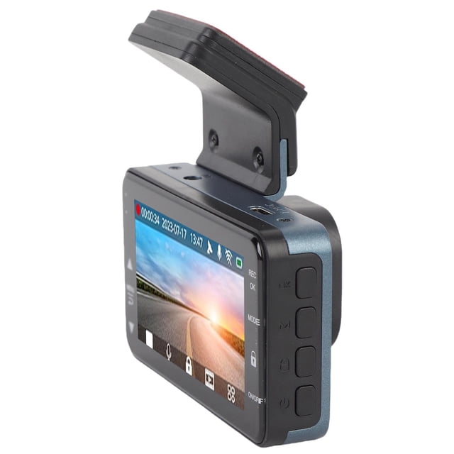 Cámara De Salpicadero, Cámara De Salpicadero 4K HD WiFi Gran Angular Con Tarjeta De Memoria De 64 GB Para Aparcar
