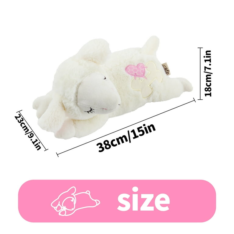 All For Paws Heartbeat Pet Soothing Stuffed Animal Comforting Calming Doggy Sleep Aid White Sheep Walmart