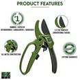 EZ Kut Heavy Duty Pruning Shears Green with Ratcheting Action Great