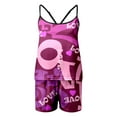 thumbnail image 4 of GHSOHS Sleepwear Pajamas for Women Set Workout Sets for Women Sexy Love Printed Camisole Shorts Home Sleeveless Top Pajamas Casual Sleepwear 2 Piece Outfits Nightwear Pj Lounge Sets Cami Top + Shorts, 4 of 4