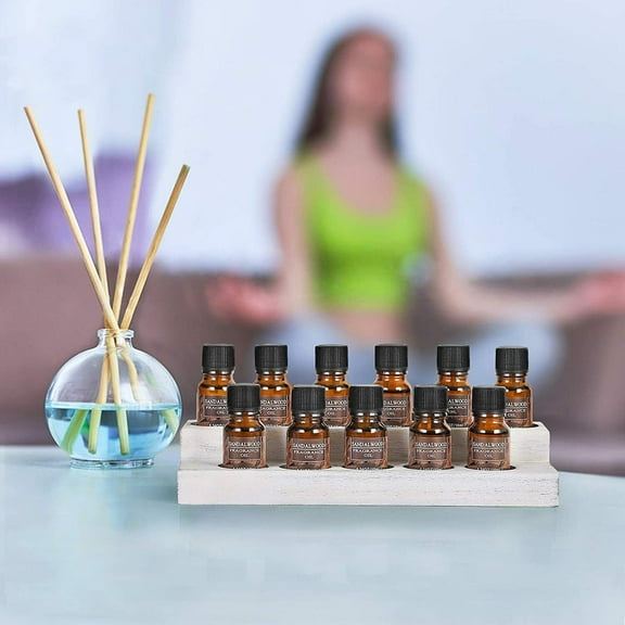 Set of 2 Essential Oils Storage Rack 22 Slot Wooden Nail Polish Display Holder