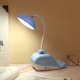thumbnail image 2 of Grrvtrz Desk Lamp, School Supplies Small Desk Lamp Student Dormitory Cell Phone Reading Desk Lamp UBS Rechargeable Bedroom Desk Lamps Eye-Caring ice Lamp,Blue, 2 of 8