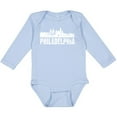 thumbnail image 3 of Inktastic Philadelphia Skyline Grunge Boys or Girls Long Sleeve Baby Bodysuit, 3 of 5