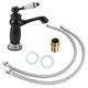 thumbnail image 1 of Floral Pattern Single Handle Mixer Tap for Cold/Hot Water, for Bathroom Sink (Black), 1 of 4