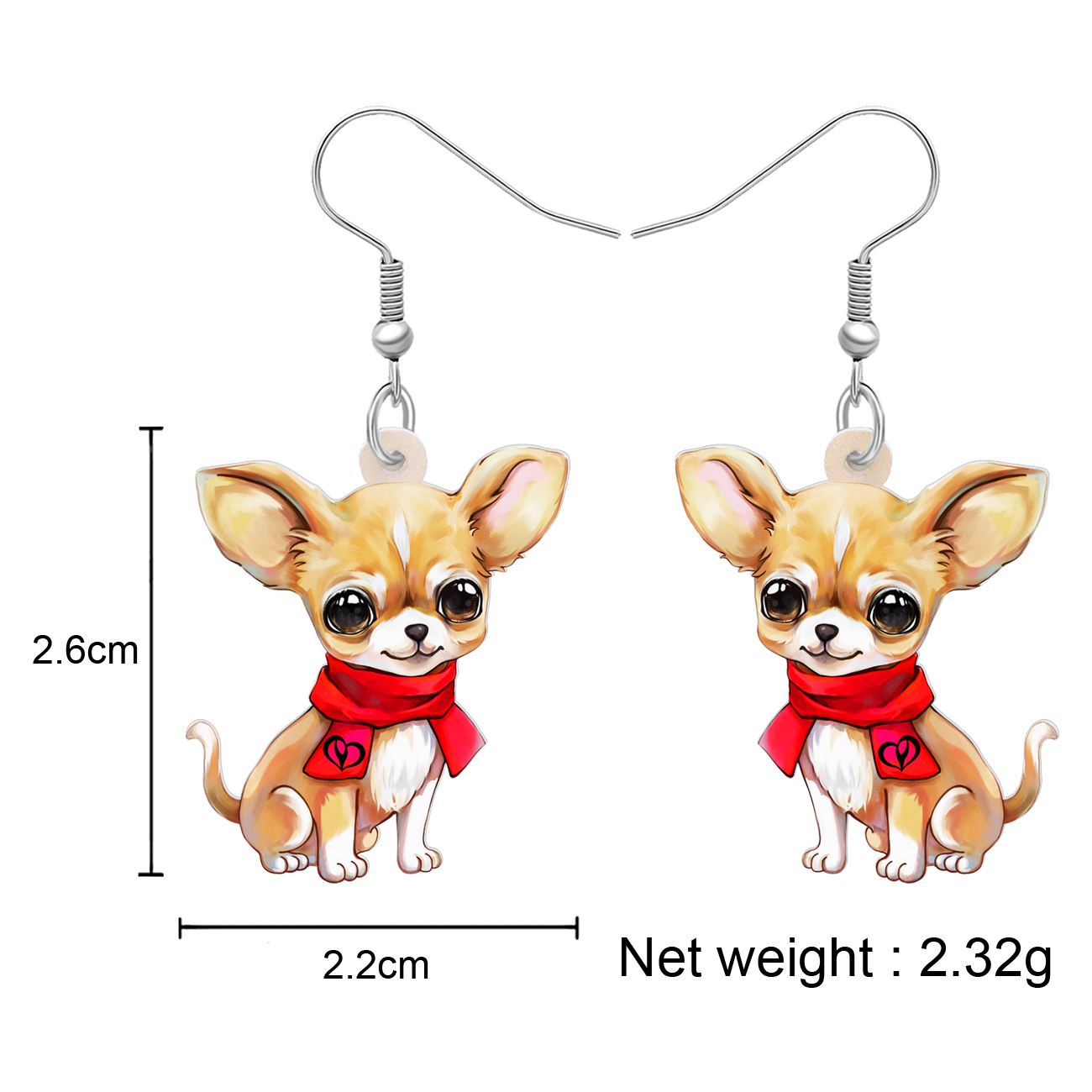 Acrylic Corgi Earrings - Cute Puppy Dangle Jewelry For Women, Fun Animal Accessory Gift