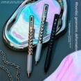 thumbnail image 5 of Intersting Gift Geometric Deformation Metal Writing Tools Shape Change Decompression Pen Deformation Gel Pen Anamorphic Pen Neutral Pen SILVER, 5 of 8
