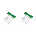 thumbnail image 1 of Cateissary Juego de cubiertos antideslizantes de acero inoxidable Juego de vajilla portátil para el almuerzo Tenedor al aire libre Cuchara Verde 2piezas, 1 of 6
