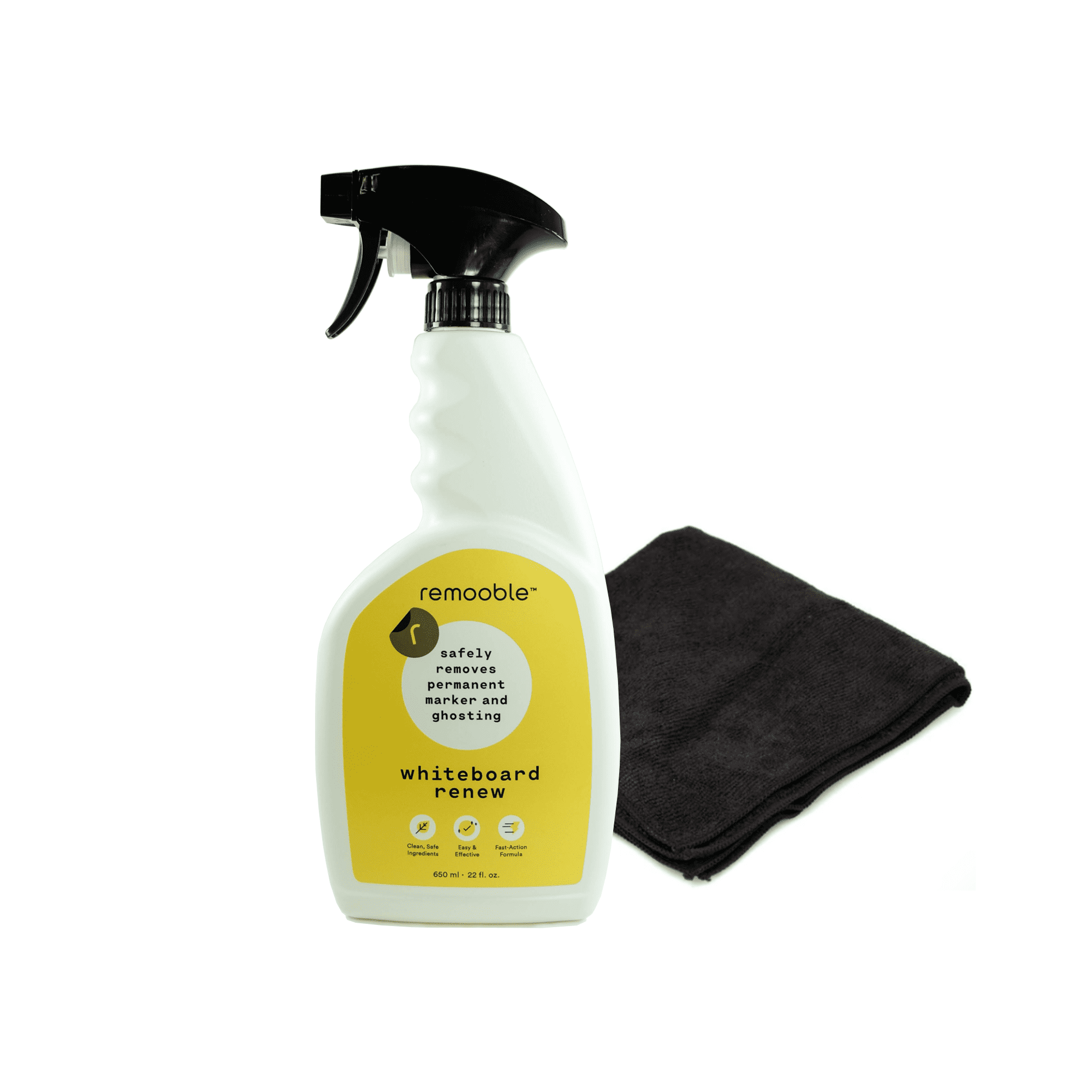 Remooble Dry Erase Whiteboard Cleaner & Microfiber Cleaning Cloth
