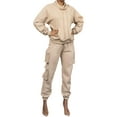 thumbnail image 5 of TheFound Women Solid Color Sweatpants Casual High Loose Fit Jogger Pants, 5 of 5