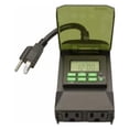 thumbnail image 1 of Open Box Woods 0.5 Horsepower Heavy Duty 7 Day Digital 2 Outlet Timer, Black, 1 of 10
