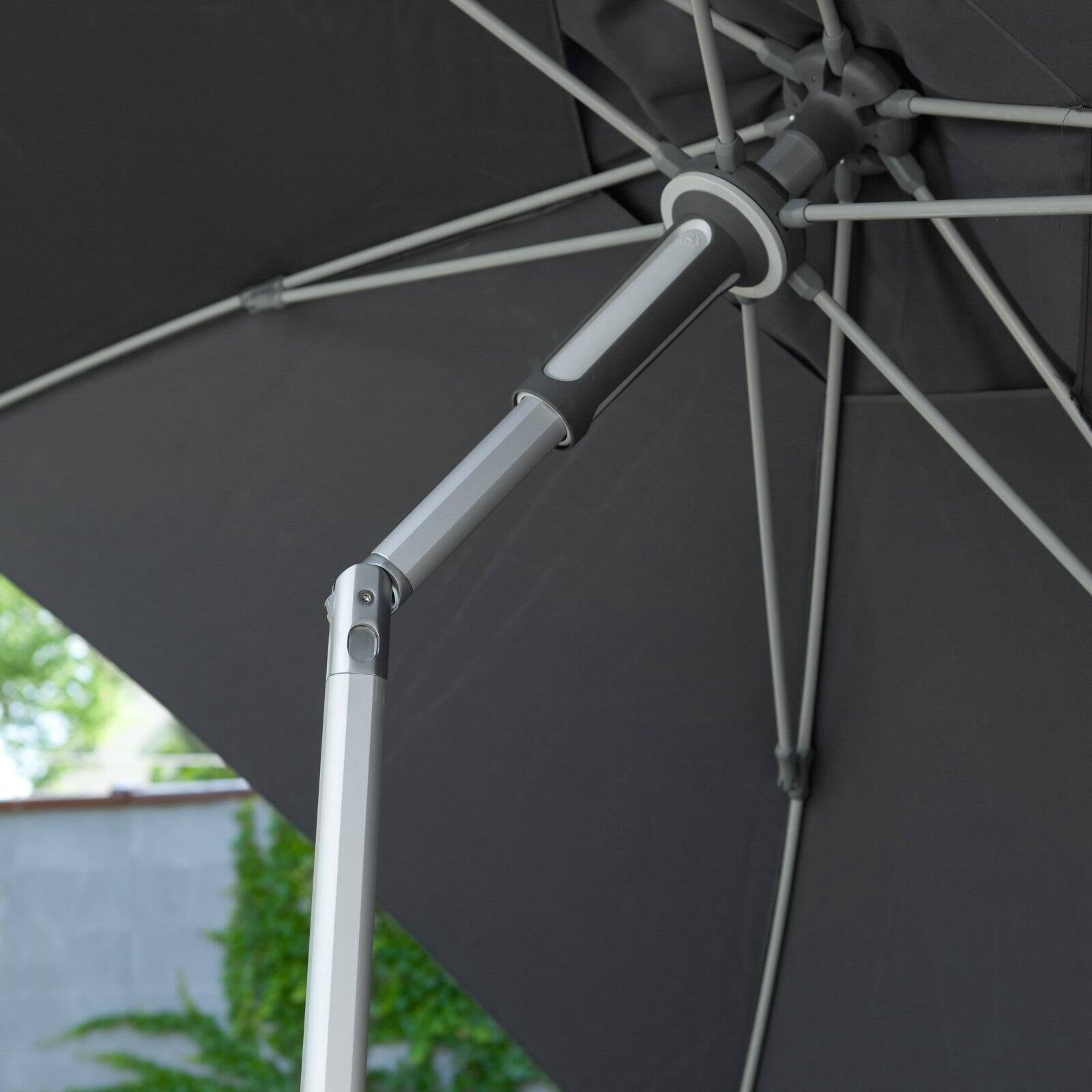 DestinationGear 8.5 ft. Aluminum Market Umbrella with Wind Resistant Doppler, Charcoal