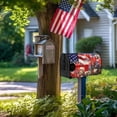 thumbnail image 6 of American Flag with Spring Flowers Mailbox Covers Magnetic Standard Size,Spring Summer Floral Patriotic Magnetic Mailbox Covers Mailbox Wraps Post Letter Box Cover for Holiday Yard Decor 18"x21", 6 of 6