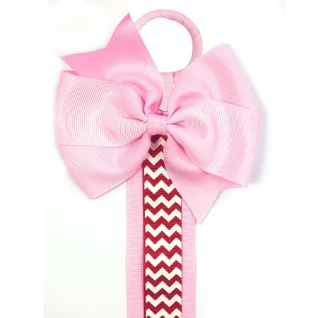 Wrapables® Hair Clip and Hair Bow Holder, Pink Chevron