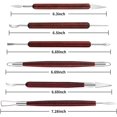thumbnail image 2 of Wooden Handle Clay Sculpting Tools Set - 6pcs Double-sided Pottery Tools for Ceramics Sculpting, 2 of 5