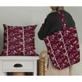 thumbnail image 5 of Soimoi Red Modal Satin Fabric Artistic Bird & Tree Printed Fabric 1 Yard 42 Inch Wide, 5 of 5