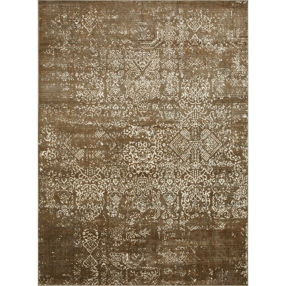 Loomaknoti Aysal Armilli 9' x 12' Distressed Indoor Area Rug , Beige/Brown