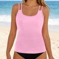 thumbnail image 2 of PMVFHDE Plus Size Swimsuit For Women High Waist Tankini Top With Shorts For Water Activities, 2 of 6