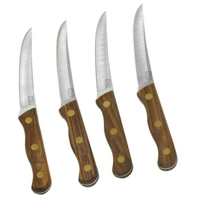Chicago Cutlery B144 Walnut Traditions Steak Knife Setm, 4 Piece