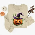 thumbnail image 4 of Sweatshirts for Women Plus Size Halloween Sweatshirts Printed Round Neck Long Sleeved Sweatshirts Beige XL, 4 of 4