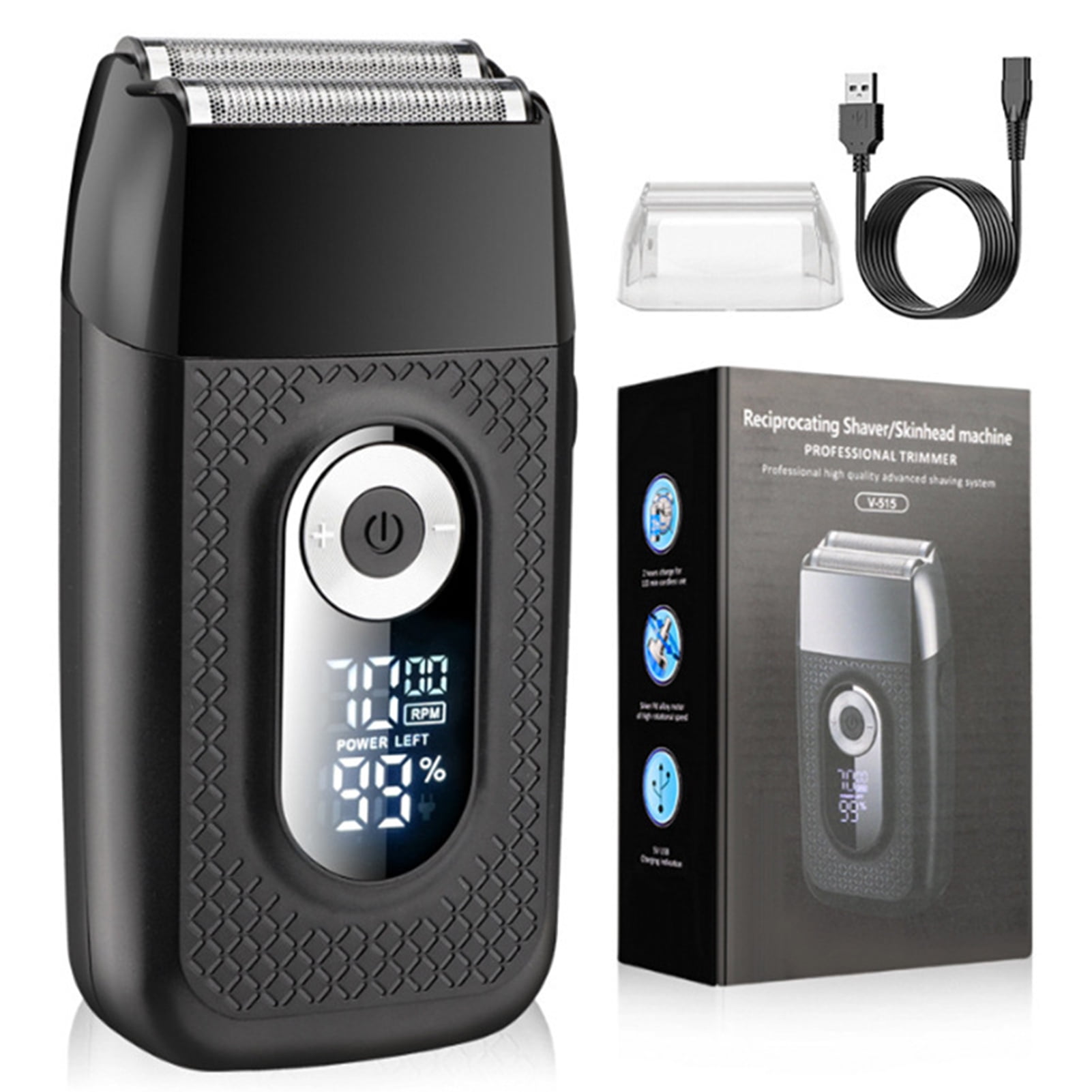 Becaristey Electric Shaver For Men With Shaving Performance FOIL BLAD SHAVER POPup TRIMMER Electric black