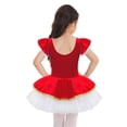 thumbnail image 4 of MSemis Kids Girls Ballet Dance Mesh Tutu Dress Circus Ringmaster Costume Cosplay Dress Up Red-A 12, 4 of 8