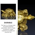 thumbnail image 2 of 1Pc Decorative Tortoise Statue Classical Brassware Handicraft Adornment (Golden), 2 of 6