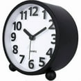 thumbnail image 3 of Silent Analog Alarm Clock,Black Metal Large 3D Digits,Non Ticking Table Clock with Night Light Bedside Alarm Clock 10.8cm, 3 of 4