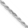 thumbnail image 1 of Diamond2Deal 925 Sterling Silver Rhodium-plated 2.5 mm Diamond-cut Rope Chain Necklace for Women 22", 1 of 6