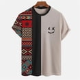 thumbnail image 2 of Camisa a rayas Vintage para hombre, camiseta informal de manga corta, jersey de estilo Simple, sudadera de gran tamaño, Tops sueltos, Verano, 2 of 4
