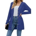thumbnail image 3 of Fantaslook Fall Cardigan for Women Long Sleeve Open Front Cardigan Casual Button Down Coat with Pockets, 3 of 9