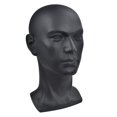 thumbnail image 2 of MIAOMANZI Cabeza de maniquí de PVC, maniquí masculino negro, soporte para maniquí, modelo de exhibición, sombrero, bufanda, pelucas, gafas de pelo, sombrero, herramienta de peinado de belleza (negro m, 2 of 5