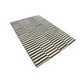 thumbnail image 2 of Unique Loom Williamsburg Collection Casual Transitional Thick Alternating Stripes Area Rug, 4 x 6 ft, Black/Beige, 2 of 2