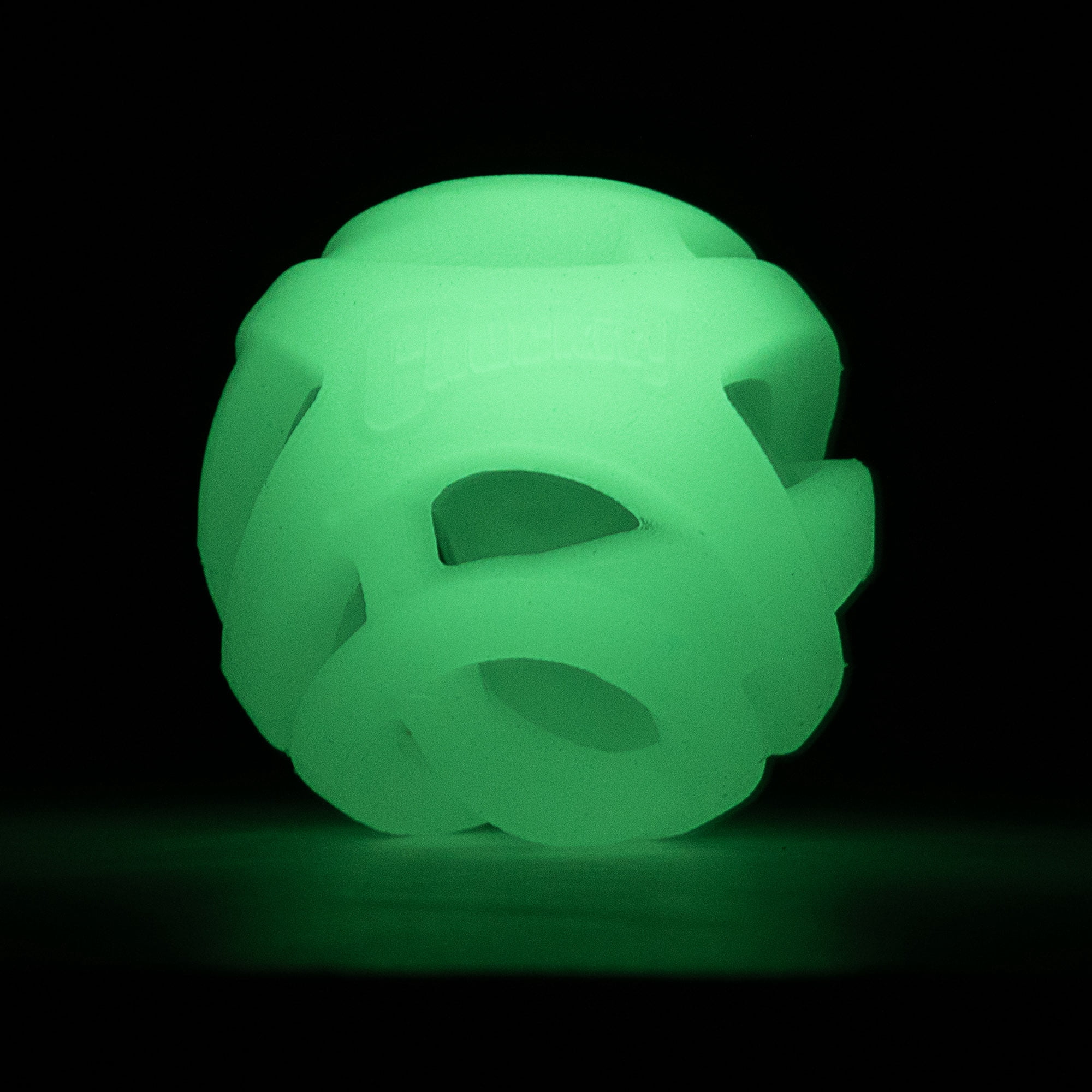Chuckit! Air Glow Fetch Hard Breathe Easy Dog Ball Rubber Toy For Dogs, Medium 2.5", For Breeds 20 to 60 lb, Pack of 2, White Glow In The Dark