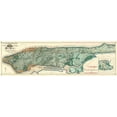 thumbnail image 2 of Viele, Egbert 18x8 Black Ornate Wood Framed with Double Matting Museum Art Print Titled - Sanitary and Topographical Map of the City and Island of New York, 1865, 2 of 4
