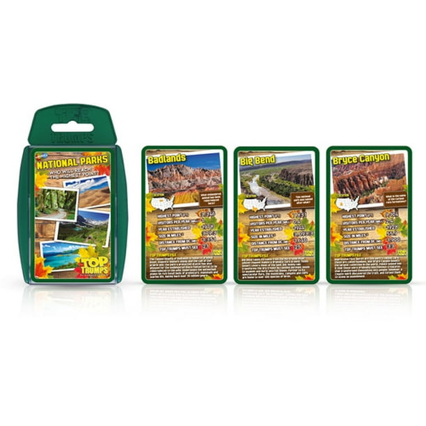 National Parks Top Trumps Playing Card Game