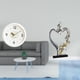 thumbnail image 2 of Reloj de pared moderno con pareja besándose, estatua silenciosa con números , adorno decorativo colgante para el hogar, la oficina, el dormitor, 2 of 8