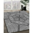 thumbnail image 3 of Ahgly Company Machine Washable Indoor Rectangle Transitional Ash Gray Area Rugs, 6' x 9', 3 of 7