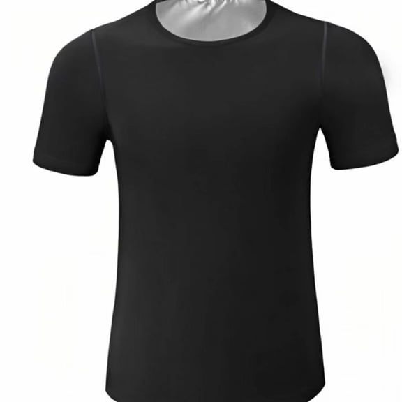 Sports Outdoor Men's Sauna Suit Shirt - Heat Trapping Sweat Compression Top, GYM Exercise Versatile Shaper Jacket Shapewear Waist Trainer Corset Shapewear