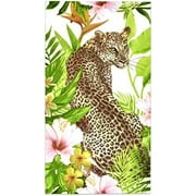 100 Leopard Guest Napkins Disposable Paper Jungle Safari Dinner Hand Napkin for Bathroom Wedding Hotel Anniversary Holiday Birthday Party Bridal Shower Animal Adventure Decorative Towels