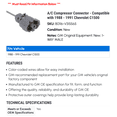 thumbnail image 2 of A/C Compressor Connector - Compatible with 1988 - 1991 Chevy C1500 1989 1990, 2 of 2