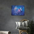 thumbnail image 3 of Nautical Jellyfish Bathroom Wall Art Fish Sea Life Pictures Wall Decor Blue Ocean Beach Jellyfish Pictures Canvas Prints Framed Modern Artwork for Bathroom Kitchen Bedroom Dining Room Office 16"x12", 3 of 6