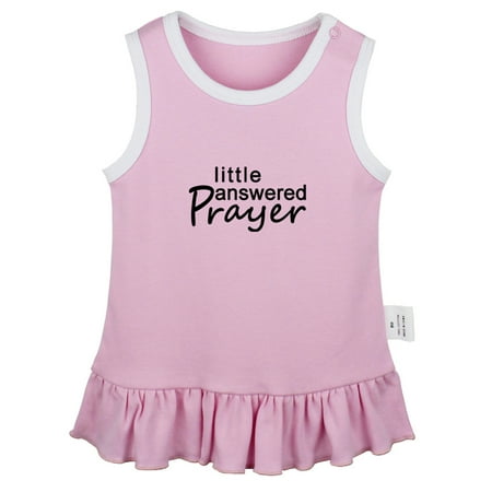 

Little Answered Prayer Funny Dresses For Baby Newborn Babies Skirts Infant Princess Dress 0-24M Kids Graphic Clothes (Pink Sleeveless Dresses 6-12 Months)