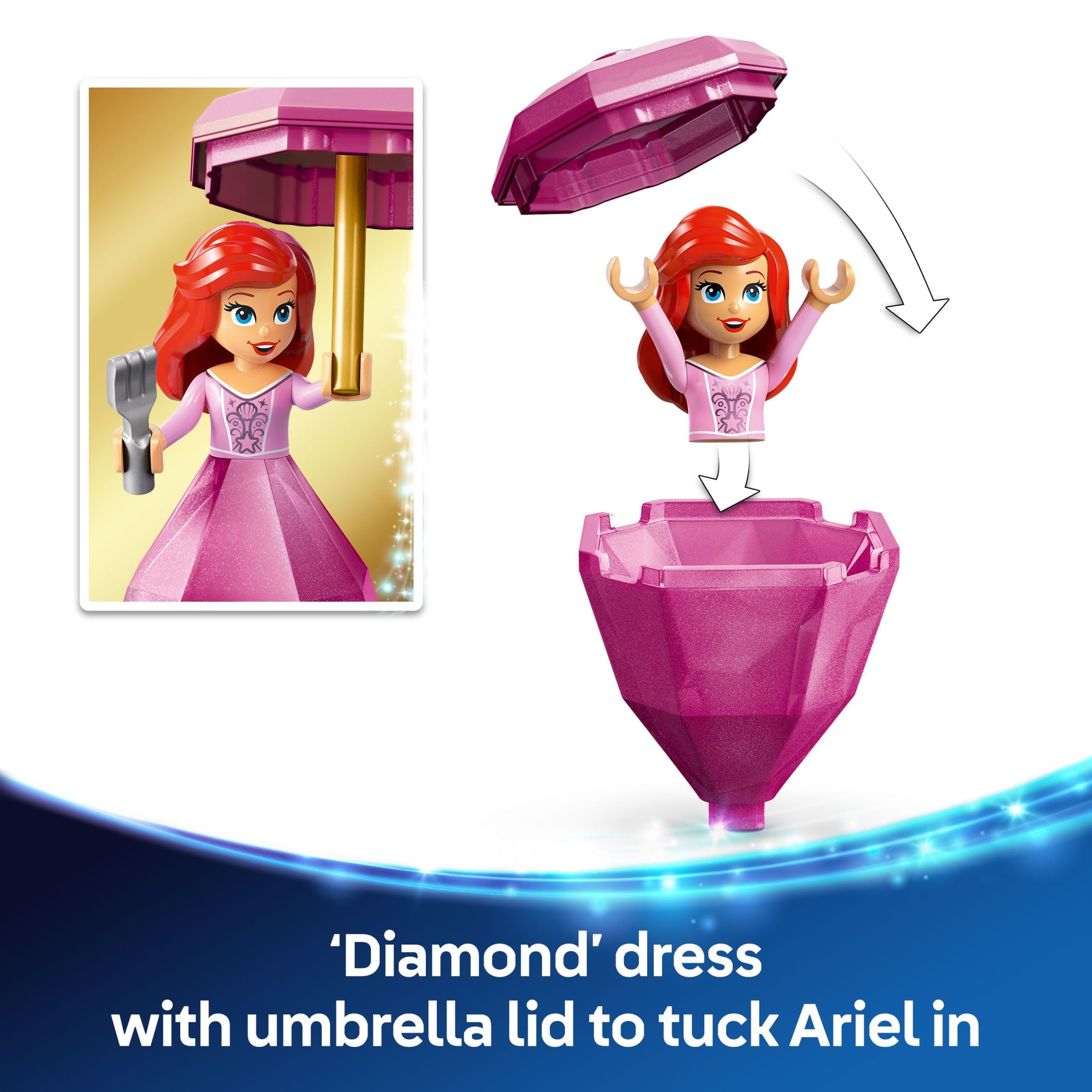 LEGO Disney Princess Twirling Ariel Toy  Building Toy for Kids, Girls and Boys, Ages 5+  Little Merm(图5)